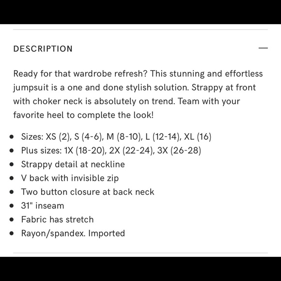 Jumpsuit large true to size - Picture 5 of 5